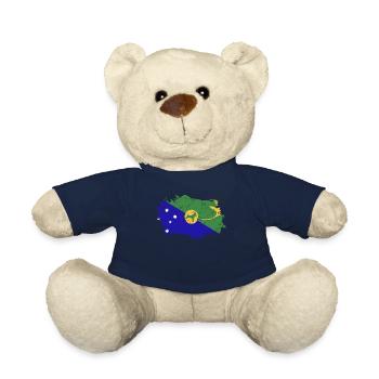 Christmas Island Flag - Teddy Bear - french navy - Front