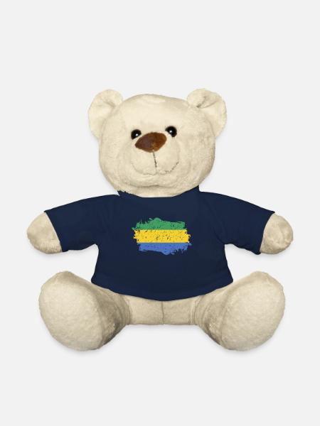 Gabon Drapeau Grunge Gabon Drapeau - Nounours - bleu marine