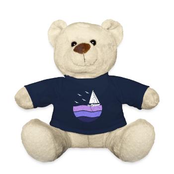 Sailor Sunset Sailboat Skipper Captain Sailing - Teddy Bear - french navy - Front