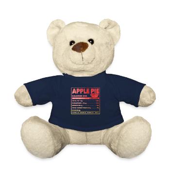 Apple Pie Nutritional Information Funny Thanksgiving - Teddy Bear - french navy - Front