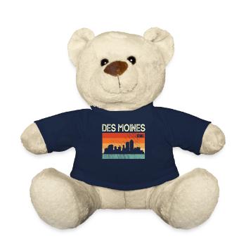 Des Moines Iowa - Teddy Bear - french navy - Front