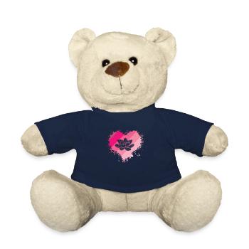 Lotosblume Herz Pflanze Blume Lotosblüte - Teddy - French Navy - Vorne