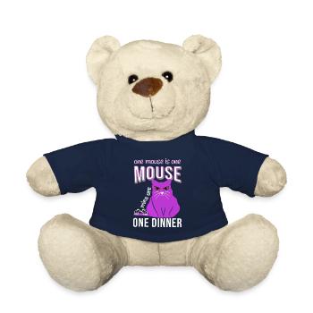 Une souris une souris chat parler mot gros chat - Nounours - bleu marine - Devant