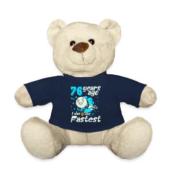 Il y a 76 ans, j’étais le plus rapide 76e anniversaire - Nounours - bleu marine - Devant