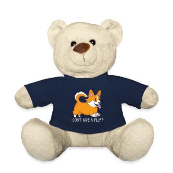 Je ne donne pas de peluches douces corgi propriétaire de chien - Nounours - bleu marine - Devant