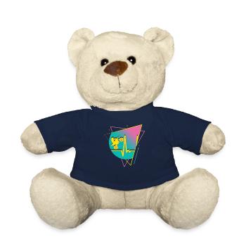 Motorrad Motocross Vintage 80er Retro Biker - Teddy - French Navy - Vorne