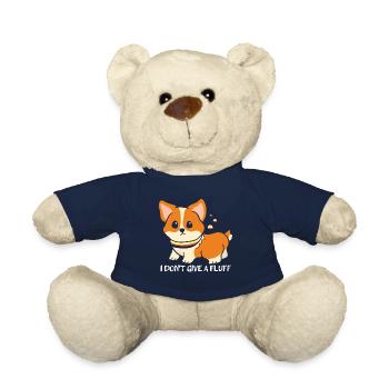 Je ne donne pas de peluches douces corgi propriétaire de chien - Nounours - bleu marine - Devant