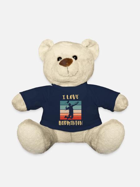 Ich liebe Badminton Jump Smash - Teddy - French Navy