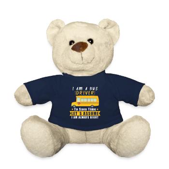 Funny School Bus Driver Appreciation anniversary - Teddy - French Navy - Vorne