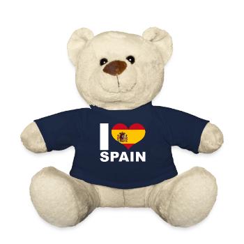 Ich liebe Spanien Herz Flagge Spanien - Teddy - French Navy - Vorne
