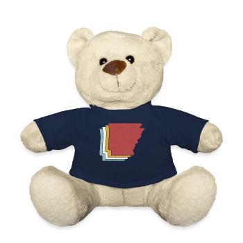 US-Bundesstaat - Vintage Karte Arkansas - Teddy - French Navy - Vorne