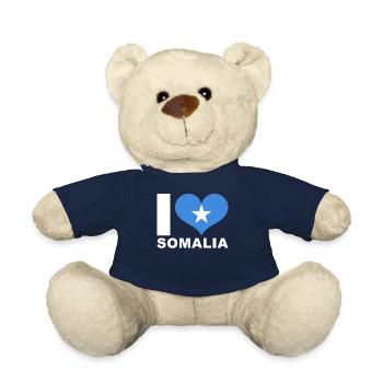 J’aime somalie drapeau du cœur Somalie - Nounours - bleu marine - Devant