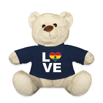 I love Ghana heart flag Ghana - Teddy Bear - french navy - Front