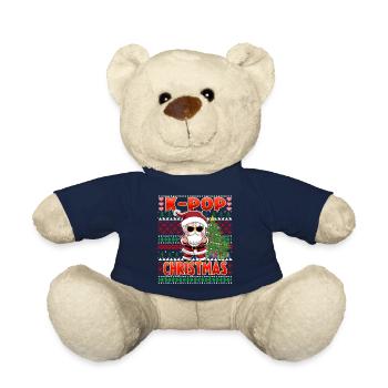 Santa K-Pop Design Christmas - Teddy Bear - french navy - Front