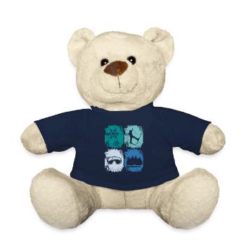 Skifahrer Skifahren Wintersport - Teddy - French Navy - Vorne