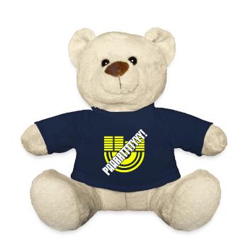 PAARRTTYYY! Awesome Retro Party DJ Cool T-Shirt - Teddy Bear - french navy - Front