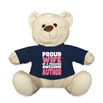 Fière épouse d’un sacré bon auteur - Nounours - bleu marine - Devant