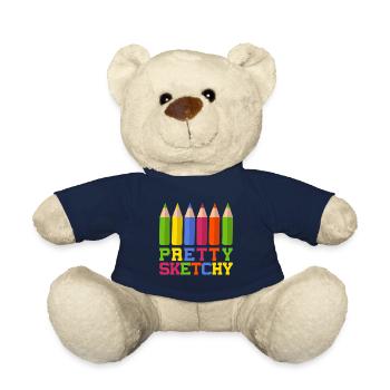 Pretty Incomplete Art Color Artist Colored - Teddy Bear - french navy - Front