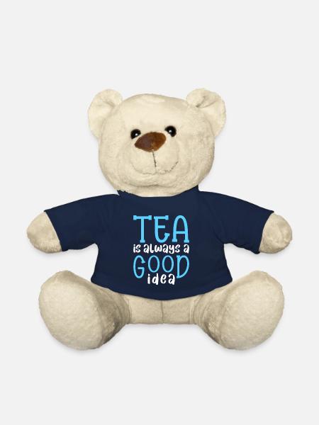 Tea Drinker Tea Lover Gift Tea - Teddy Bear - french navy