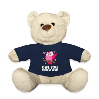 Eule Sie brauchen Liebe Niedliche Eule - Teddy - French Navy - Vorne