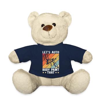 Fahrzeuglackierer Lackierer Airbrush Geschenk - Teddy - French Navy - Vorne