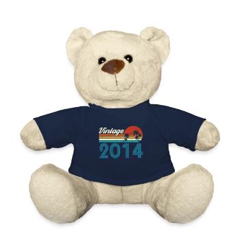 Vintage 2014 Vintage Geburtstag Retro Vintage - Teddy - French Navy - Vorne
