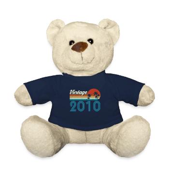 Vintage 2010 Vintage Birthday Retro Vintage - Teddy Bear - french navy - Front