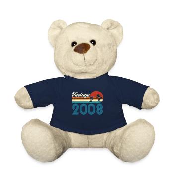 Vintage 2008 Vintage Birthday Retro Vintage - Teddy Bear - french navy - Front