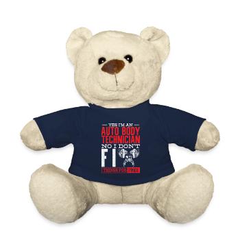 Auto Body Technician Vehicle Repair Car - Teddy Bear - french navy - Front