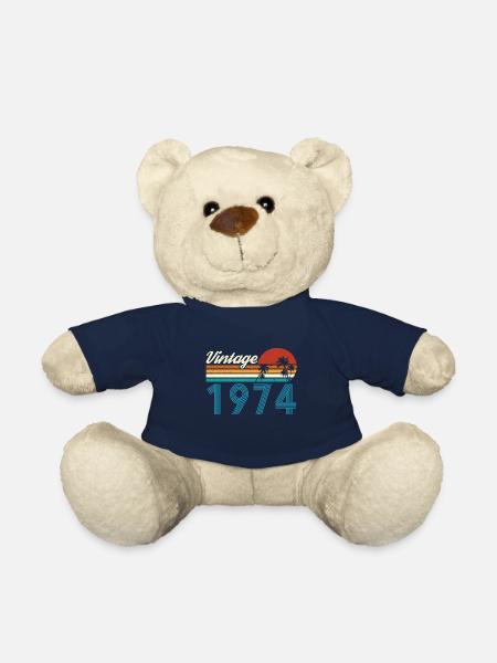 Vintage 1974 Vintage Geburtstag Retro Vintage - Teddy - French Navy