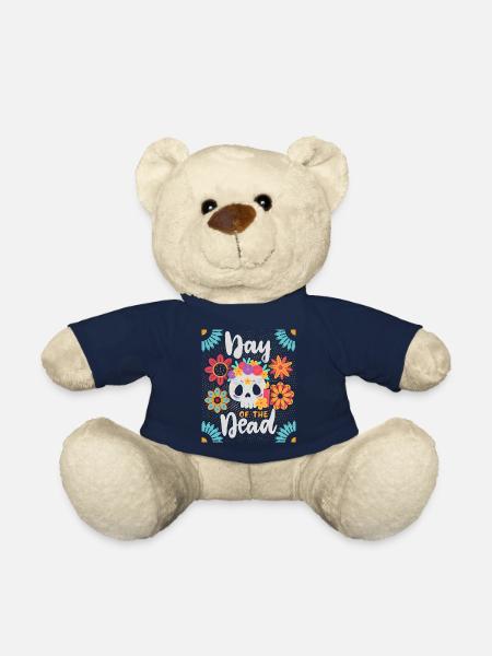 Day-of-the-Dead, Sugar-Skull - Teddy Bear - french navy