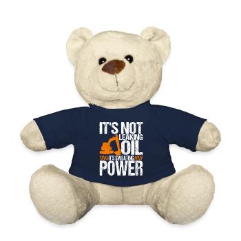 Construction site excavator excavator driver - Teddy Bear - french navy - Front