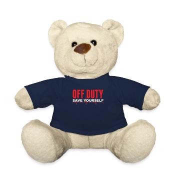 Off Duty Save Yourself Funny Police Fireman - Nounours - bleu marine - Devant