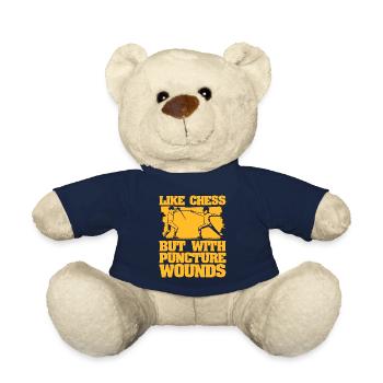Fencing Like Chess But With Swordsman Sport Fencer - Teddy Bear - french navy - Front