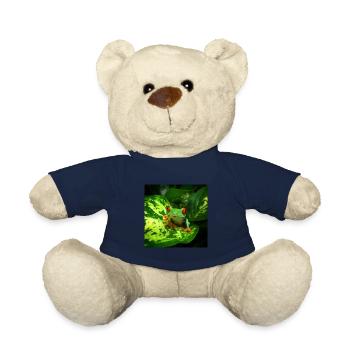 Red Eyed Tree Frog Owner Exotic Pet Wildlife - Teddy Bear - french navy - Front
