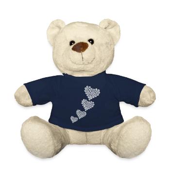 Dog Paw Heart Dog Lover Dog Owner Baby Dog Paws - Teddy - French Navy - Vorne