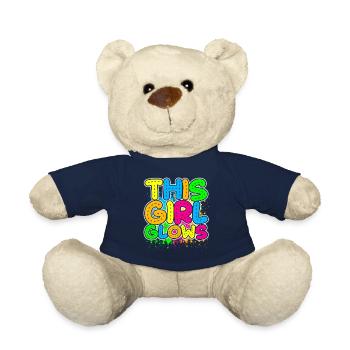This Girl Glows Party 80er vintage farbenfrohes - Teddy - French Navy - Vorne