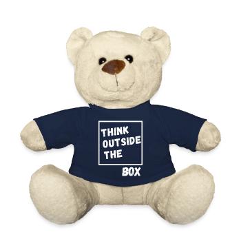 Think outside the Box. Thinking differently - Teddy Bear - french navy - Front