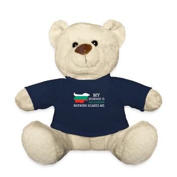 Nothing Scares Me Bulgarian Husband Bulgaria - Teddy Bear - french navy - Front
