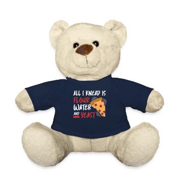 Tout ce dont j'ai besoin, c'est de l'eau de farine et de la levure pour faire de la pizza - Nounours - bleu marine - Devant