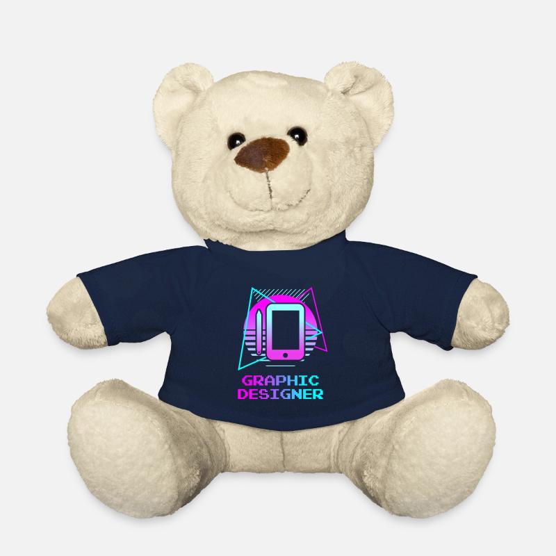 Retro Graphic Designer Graphic Design - Teddy - French Navy