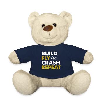 Drone Pilot Build Fly Crash Repeat Quadcopter Raci - Nounours - bleu marine - Devant