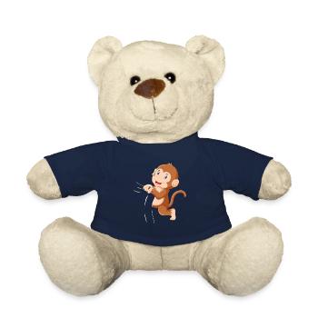 Singe mignon bébé singe bébé orang-outan bébé singe - Nounours - bleu marine - Devant