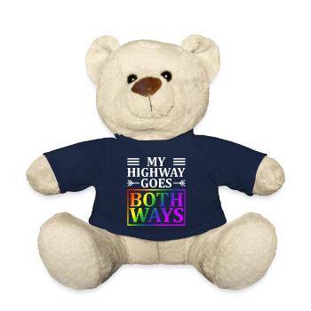 Mon autoroute va dans les deux sens Lgbt - Nounours - bleu marine - Devant