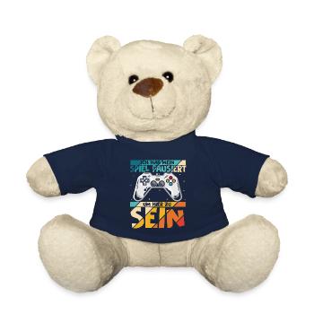 Gamer Zocker Design PC Spiel Gaming Geschenk Gamer - Teddy - French Navy - Vorne