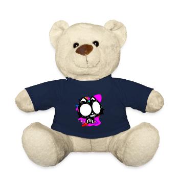 Day of the dead Katze mit Blumen mexikanisches - Teddy - French Navy - Vorne