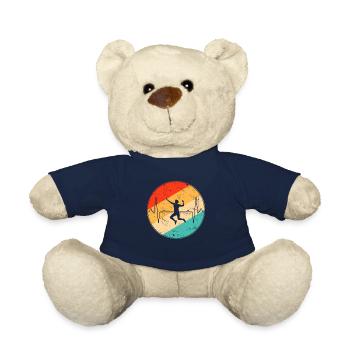 Badminton rétro heartbeat - Nounours - bleu marine - Devant