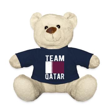 Qatar Flag - Teddy Bear - french navy - Front