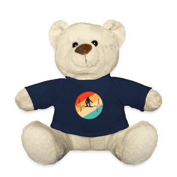 Snowboard Retro Heartbeat - Nounours - bleu marine - Devant