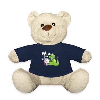 Dragon like the last unicorn eats dragon - Teddy Bear - french navy - Front